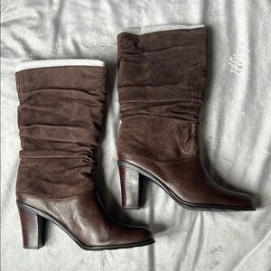 Markon 'Danielle' Leather/Suede Slouchy Boots